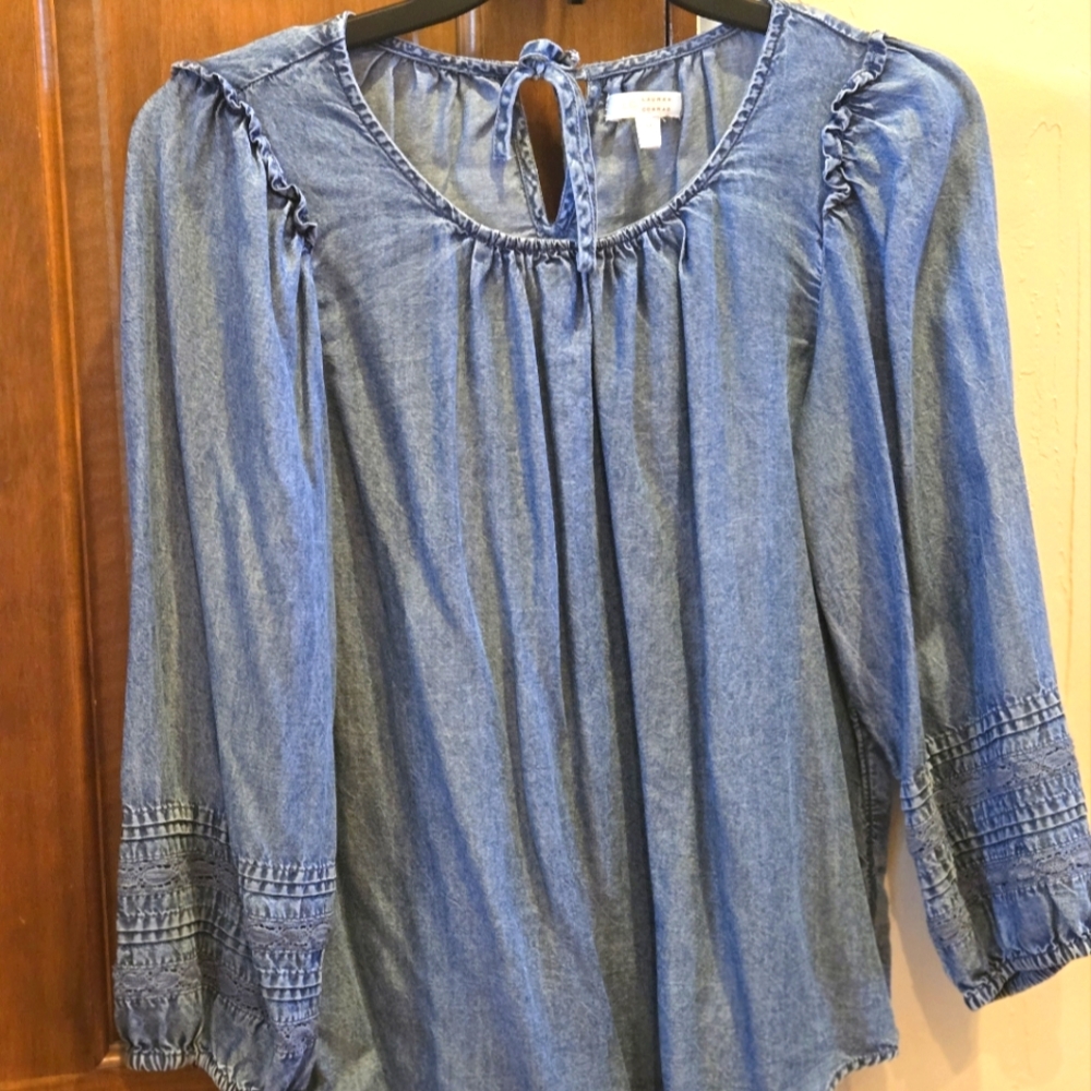 Peasant Denim Top